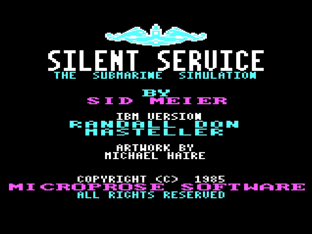 Title Screen of Silent Service for DOS